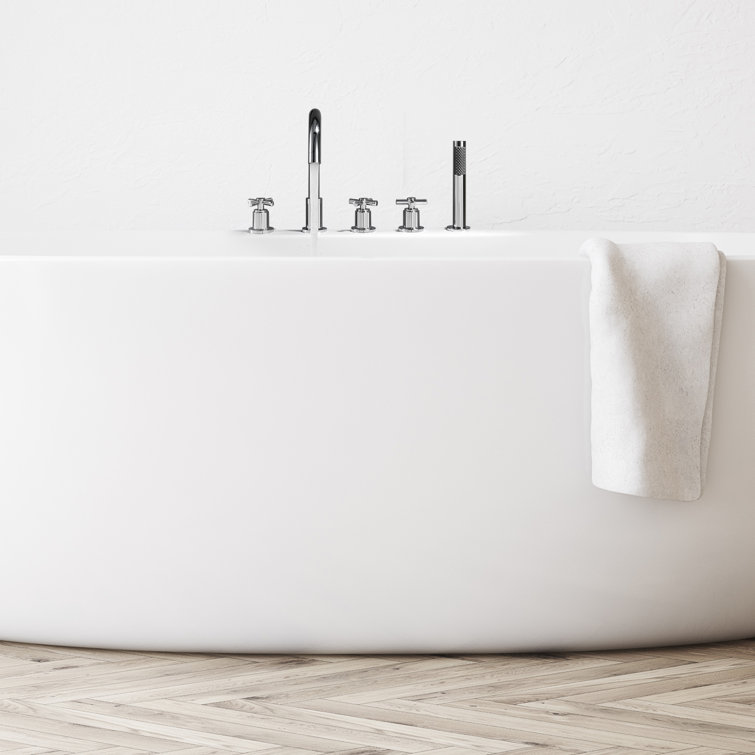 Sorlia Chrome Deck-Mount Roman Tub Faucet with Handshower