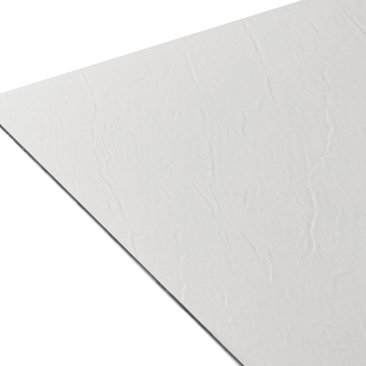 White Self-Adhesive Vinyl Floor Tiles for Kitchen and Bathroom