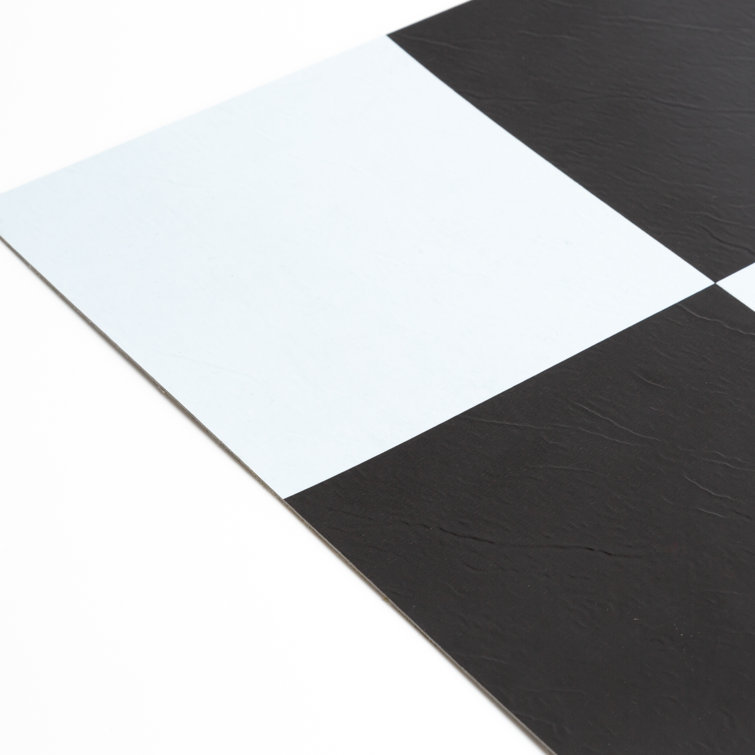 Tivoli Black and White Self-Adhesive Vinyl Floor Tiles