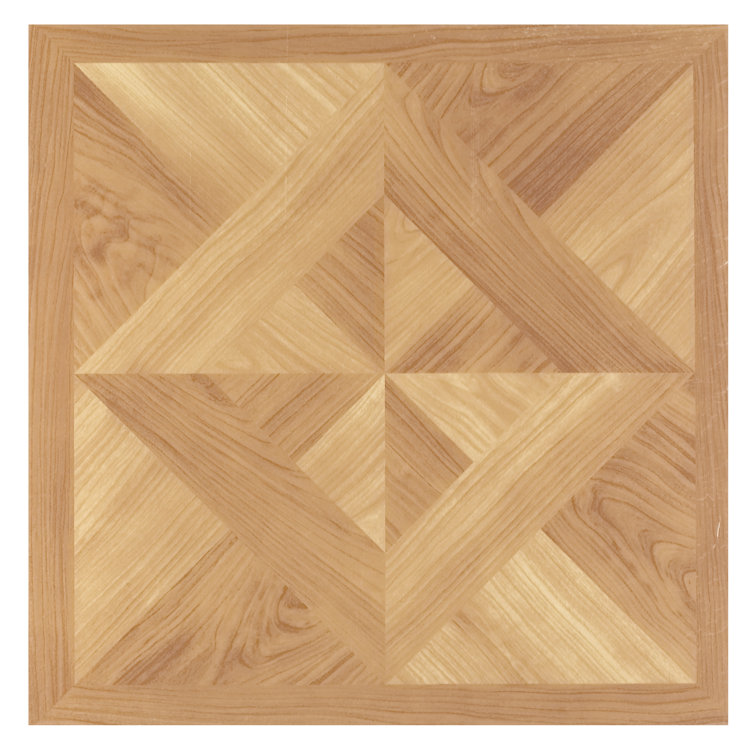 Light Oak Diamond Parquet Self-Adhesive Vinyl Floor Tiles
