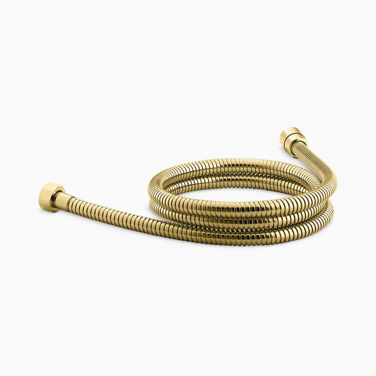 Vibrant Polished Brass 60-Inch Metal Shower Hose