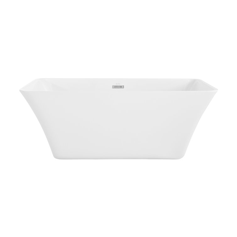 St. Tropez 60" White Acrylic Freestanding Bathtub