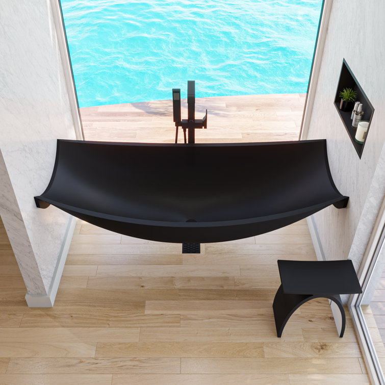 5'' Black Matte Stainless Steel Square Shower Drain