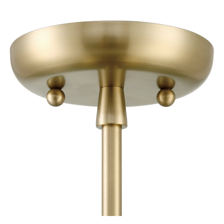Brass Cone 11'' Metal Semi-Flush Mount Light