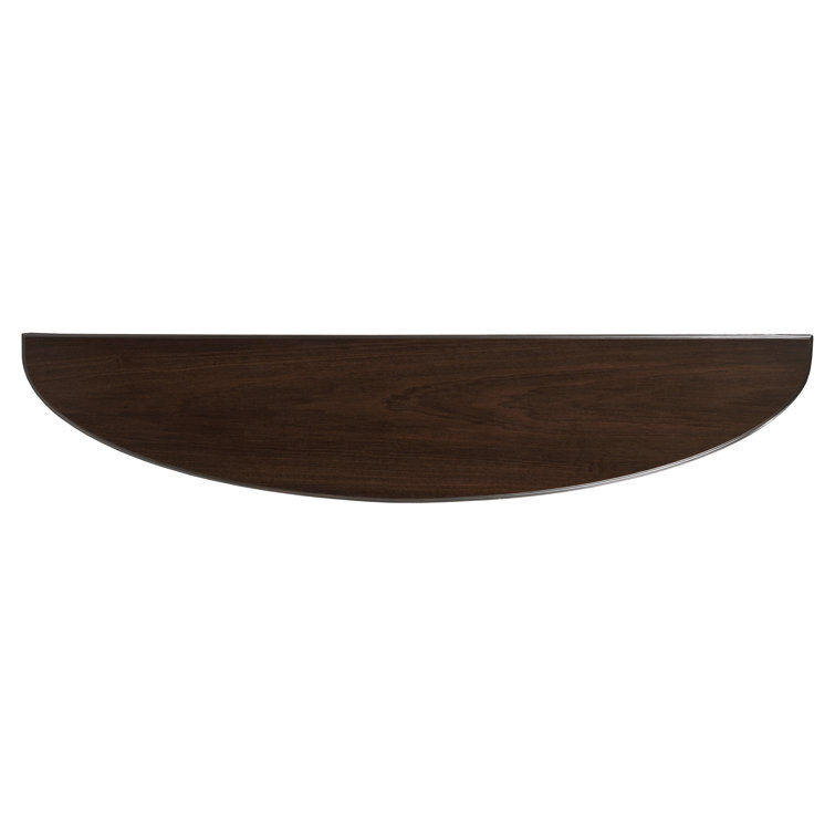 Elegant Ebonized Mahogany Demilune Console Table with Shelf