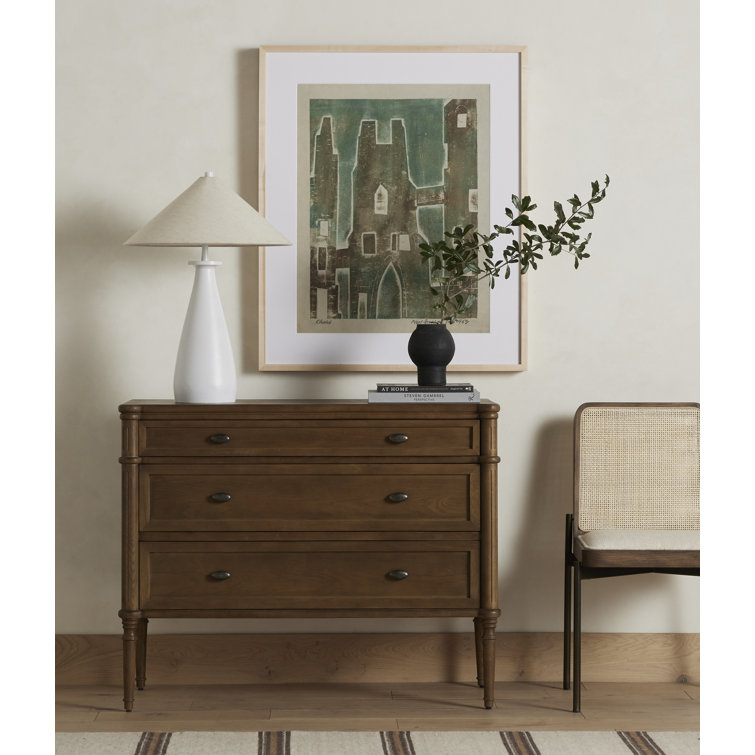 Toasted Oak Solid and Veneer 3-Drawer Dresser