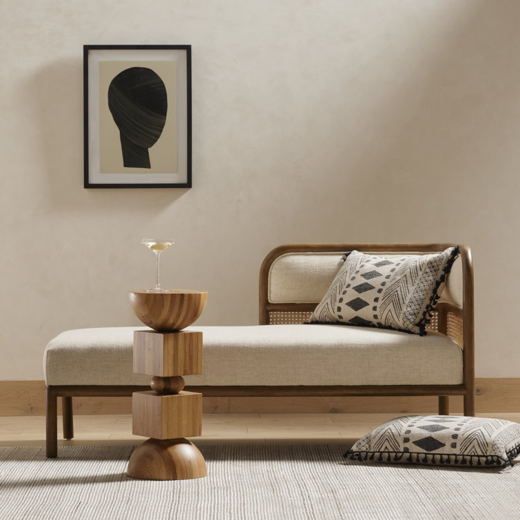 Black Framed Abstract Portrait Canvas Art with Maple Wood