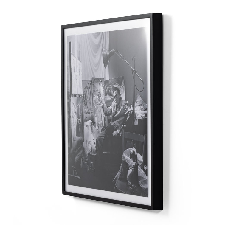 Salvador Dali Black Framed Photographic Print, 24x24"