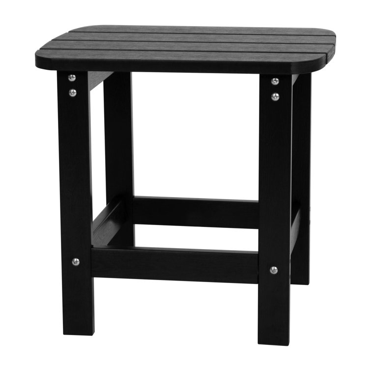 Black 5-Piece Poly Resin Adirondack Rocking Patio Set