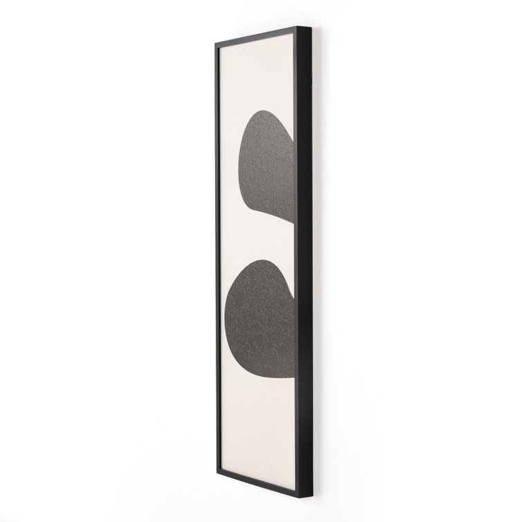 Organic Black and White Abstract Canvas Wall Art Set