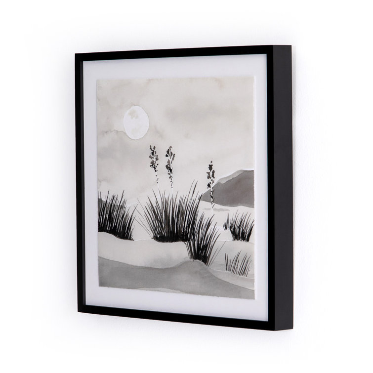 24" Black and White Dunes Canvas Art Print