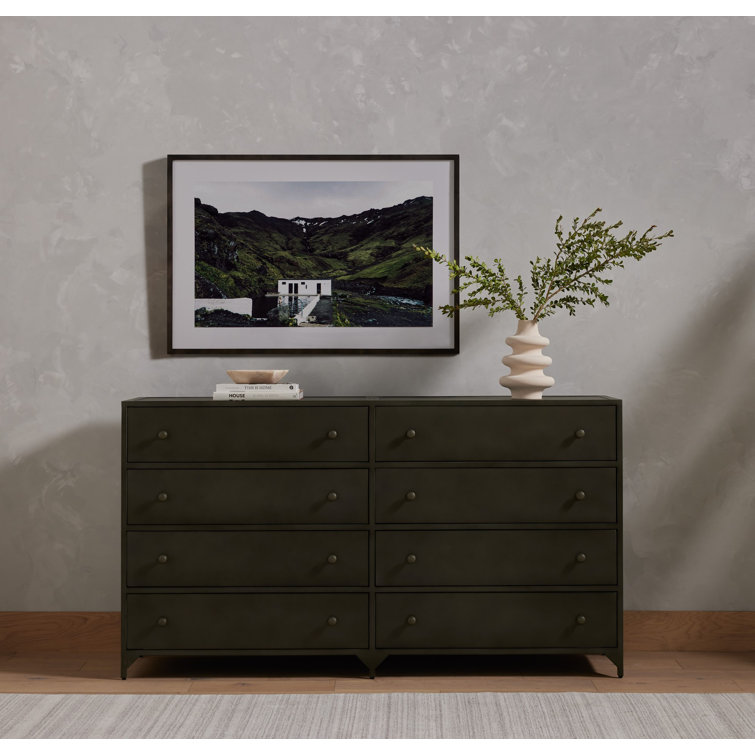 Iceland Swim Landscape Print in Black Frame