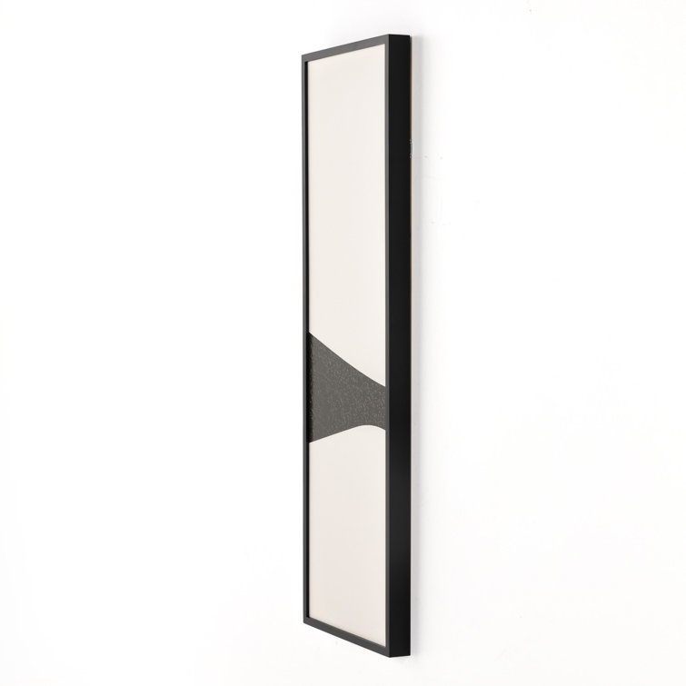 Organic Black and White Abstract Canvas Wall Art Set