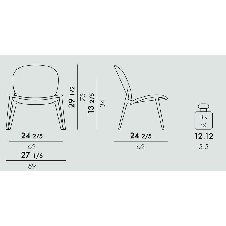 Be Bop Modern Outdoor-Indoor Gray Polypropylene Dining Chair