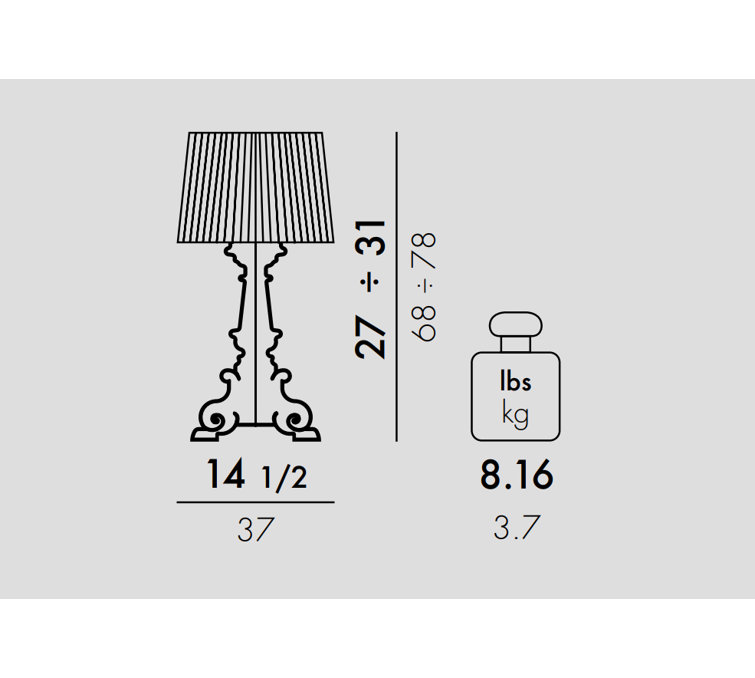 Adjustable Empire Shade Crystal Bourgie Table Lamp