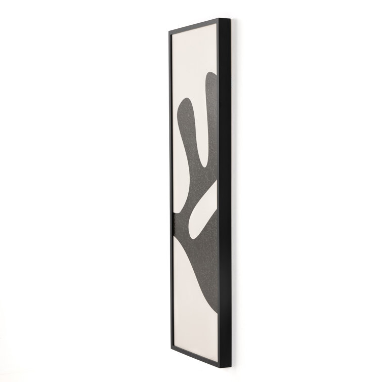 Organic Black and White Abstract Canvas Wall Art Set