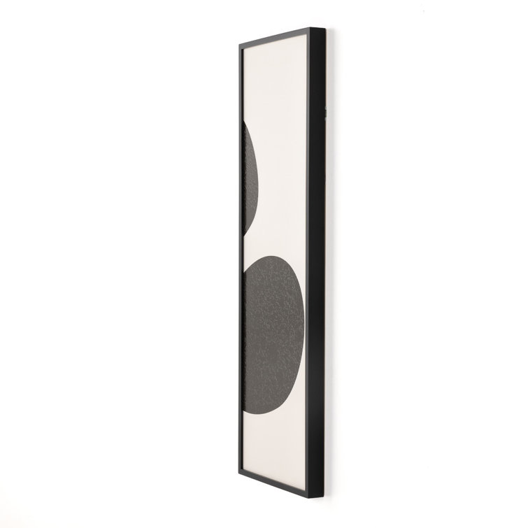 Organic Black and White Abstract Canvas Wall Art Set
