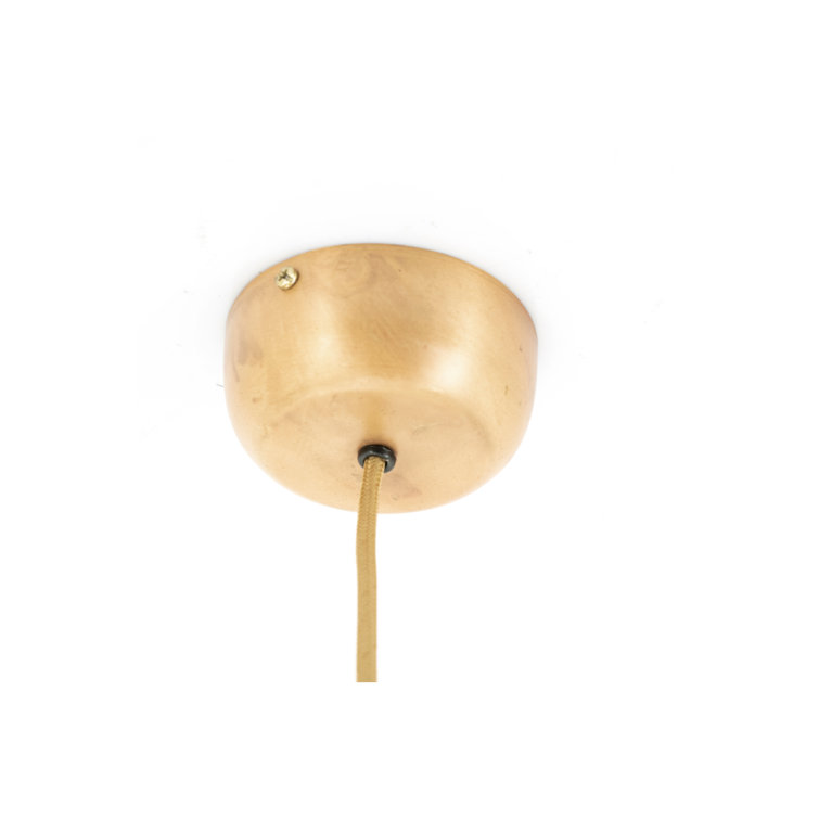Sola Gold Dome Pendant with Natural Oak Shade
