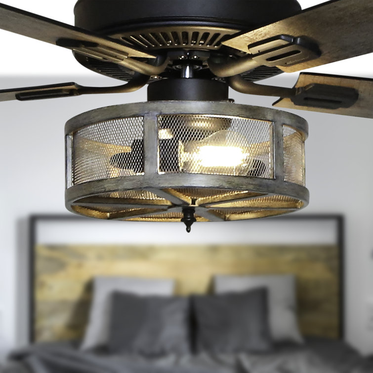 52" Oil Rubbed Bronze WiFi Smart Ceiling Fan with LED Light