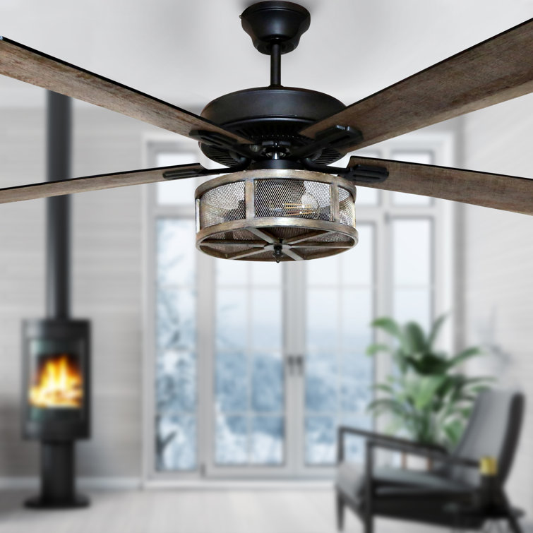 52" Oil Rubbed Bronze WiFi Smart Ceiling Fan with LED Light