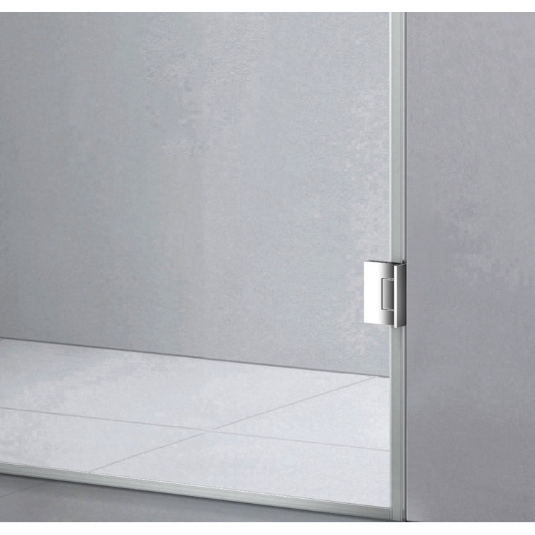 60.5'' Clear Tempered Glass Frameless Shower Door with Chrome Hardware