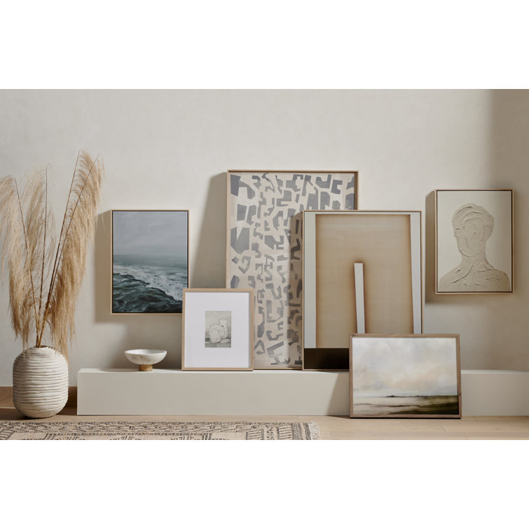 Morning Waves Canvas Print with Natural Maple Frame