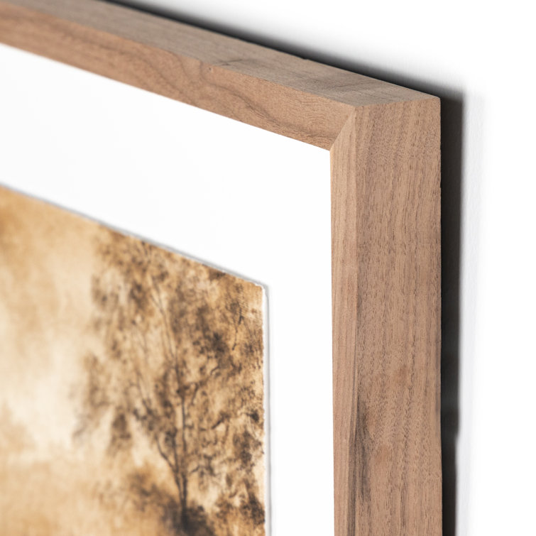 Rustic Walnut Framed Landscape Canvas Art, 24" x 16"