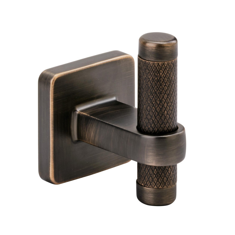 1-3/8" Brushed Gold and Satin Nickel Square Cabinet Knob