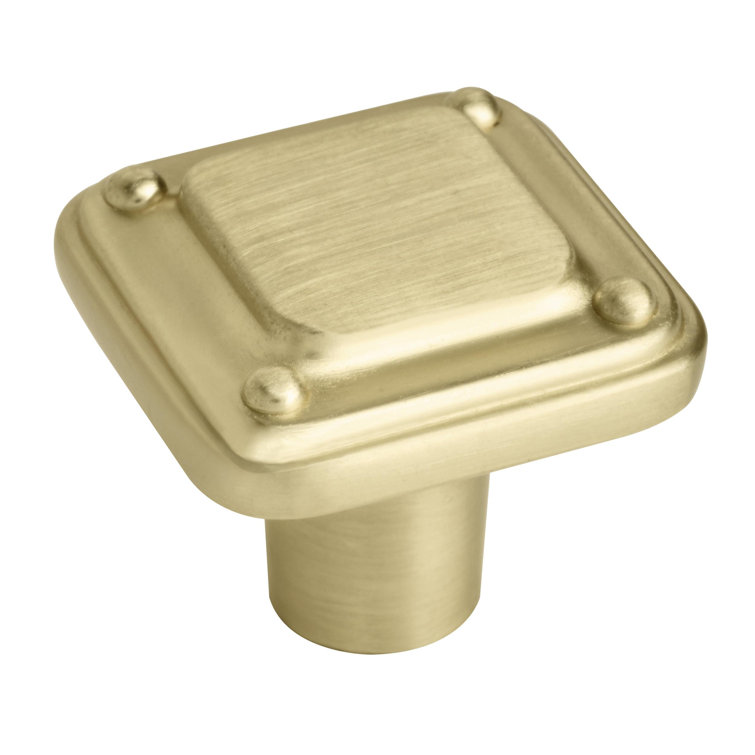 Matte Gold Square Farmhouse Cabinet Knob