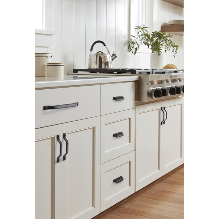 Matte Black Modern Industrial Cup Cabinet Pull