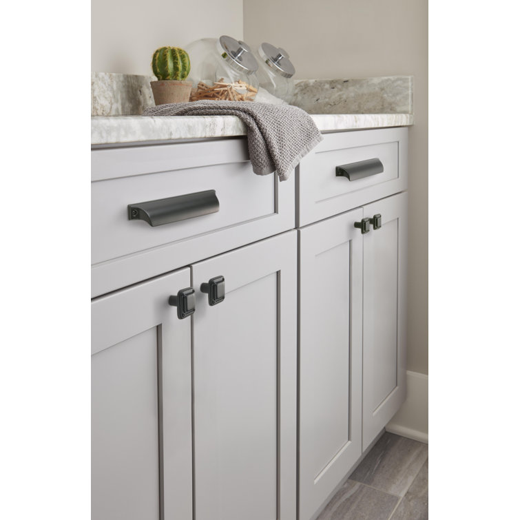 Matte Black Modern Industrial Cup Cabinet Pull