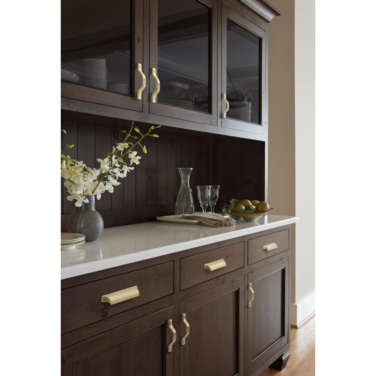Matte Gold 6-5/16" Cup Cabinet Pull with Mounting Hardware