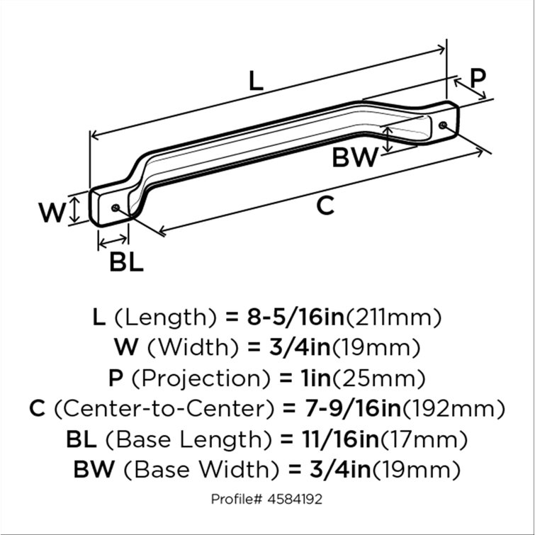 Jolene Polished Nickel 5-1/16" Cabinet Pull with Mounting Hardware