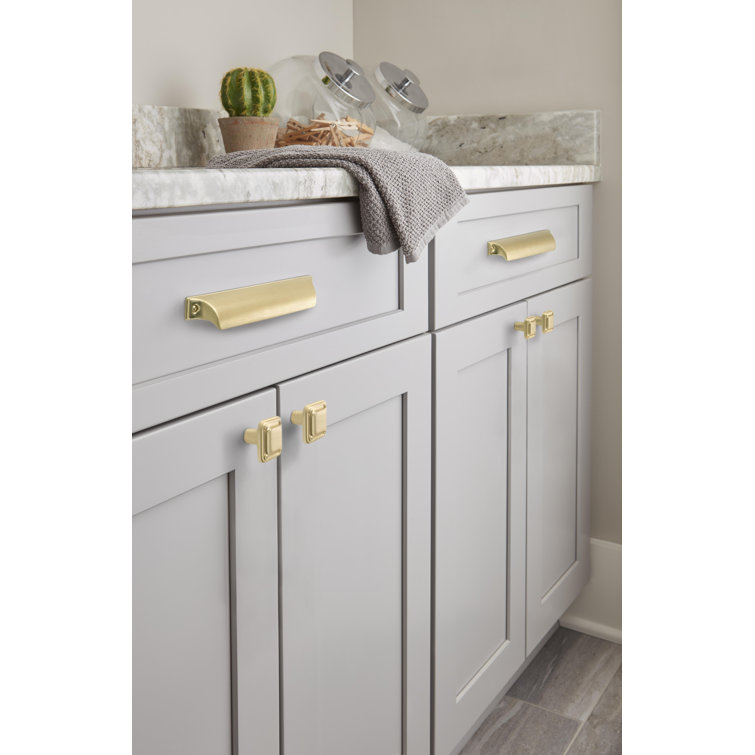 Matte Gold Square Farmhouse Cabinet Knob