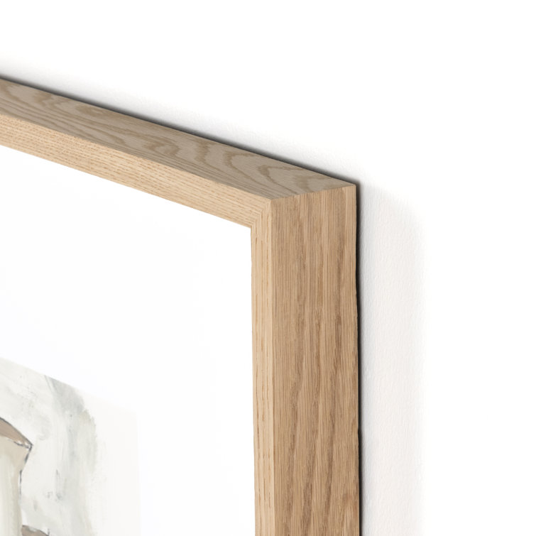 Modern Minimalist Still Life Framed Art in White Oak
