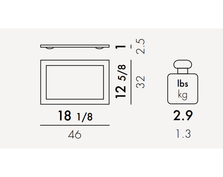 Crystal Dune 18'' Wide Semi-Transparent Polycarbonate Tray