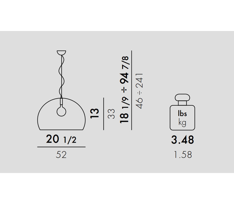 Matte Black and White Incandescent Single Pendant Light