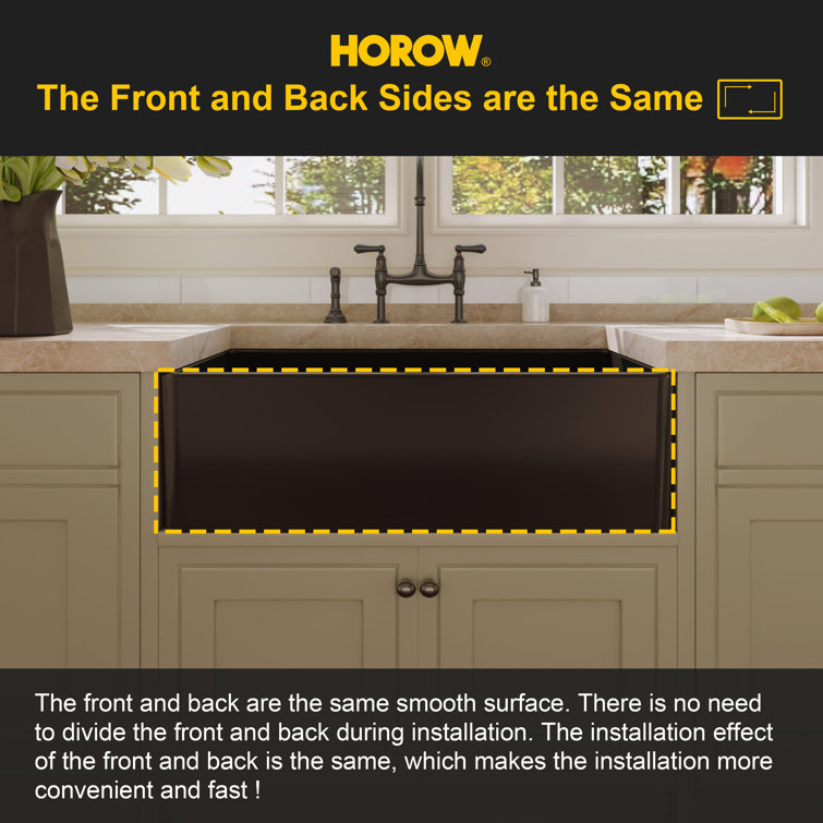 Matte Black Fireclay Farmhouse Kitchen Sink with Grid and Strainer