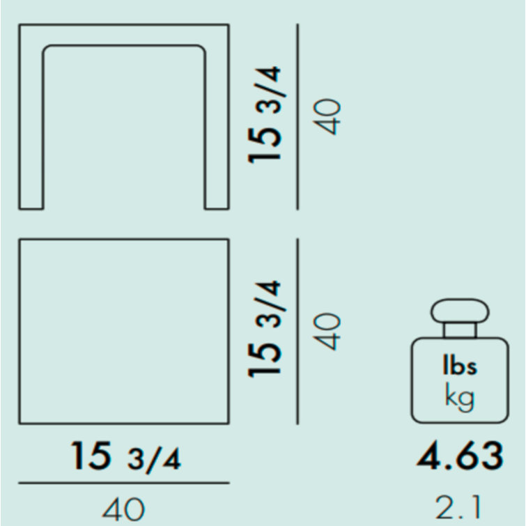 Paolo Rizzatto Elegant Transparent Square Polycarbonate Side Table