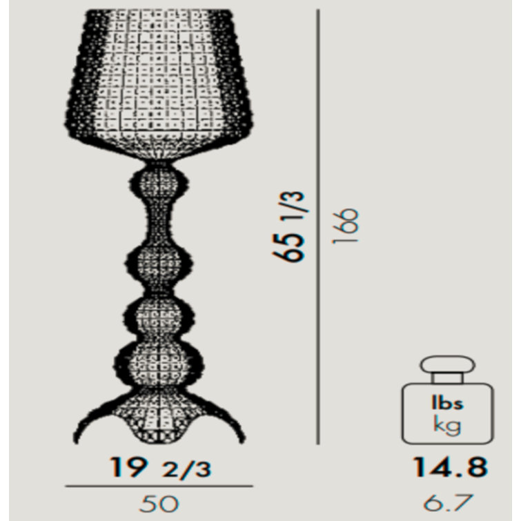 Kabuki Green Transparent Outdoor LED Cylinder Floor Lamp