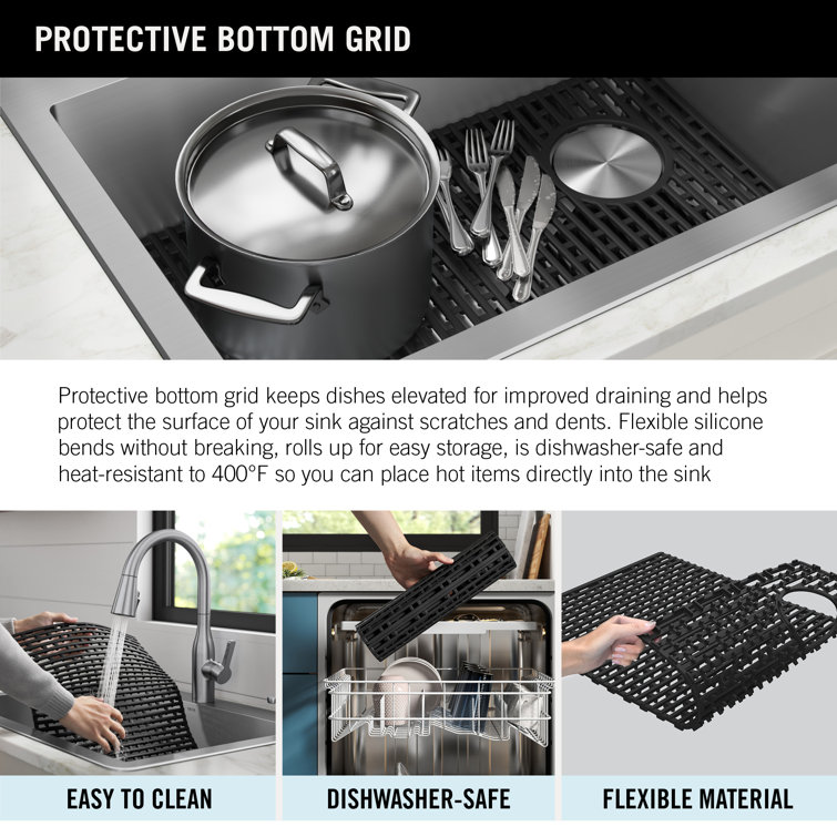 Delta Marca Drop-In Stainless Steel Single Bowl Kitchen Sink, 25" x 22"