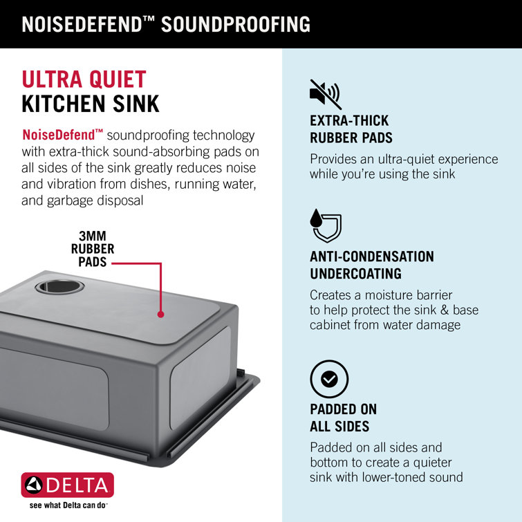Delta Marca Drop-In Stainless Steel Single Bowl Kitchen Sink, 25" x 22"