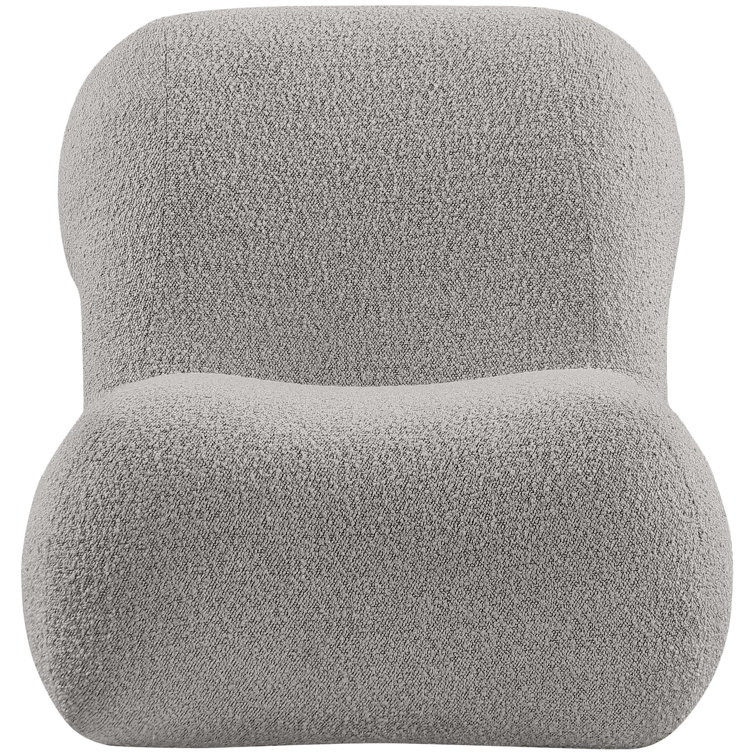 Quadra Taupe Boucle Fabric Accent Chair with Iron Metal Frame