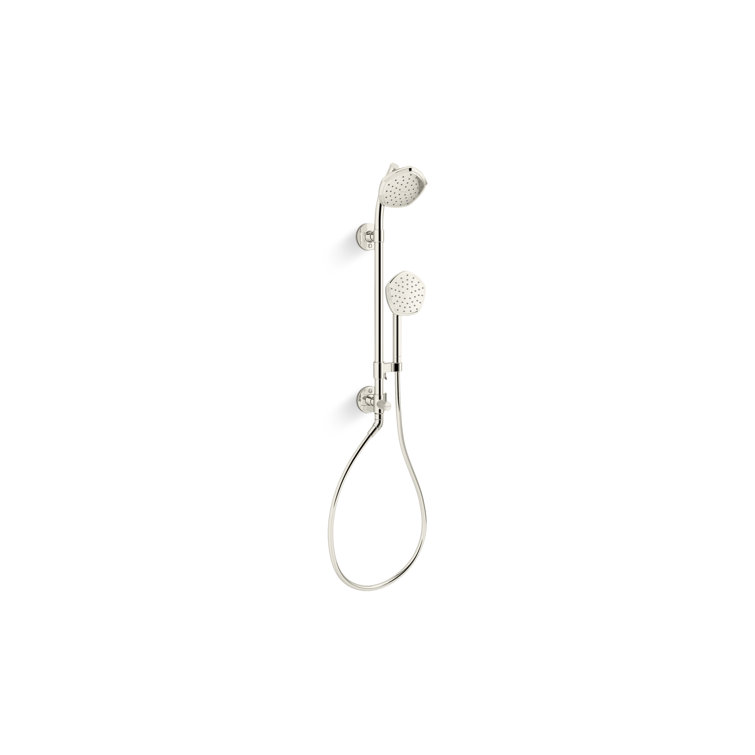 Vibrant Polished Nickel Adjustable Multi-Head Shower Column Kit