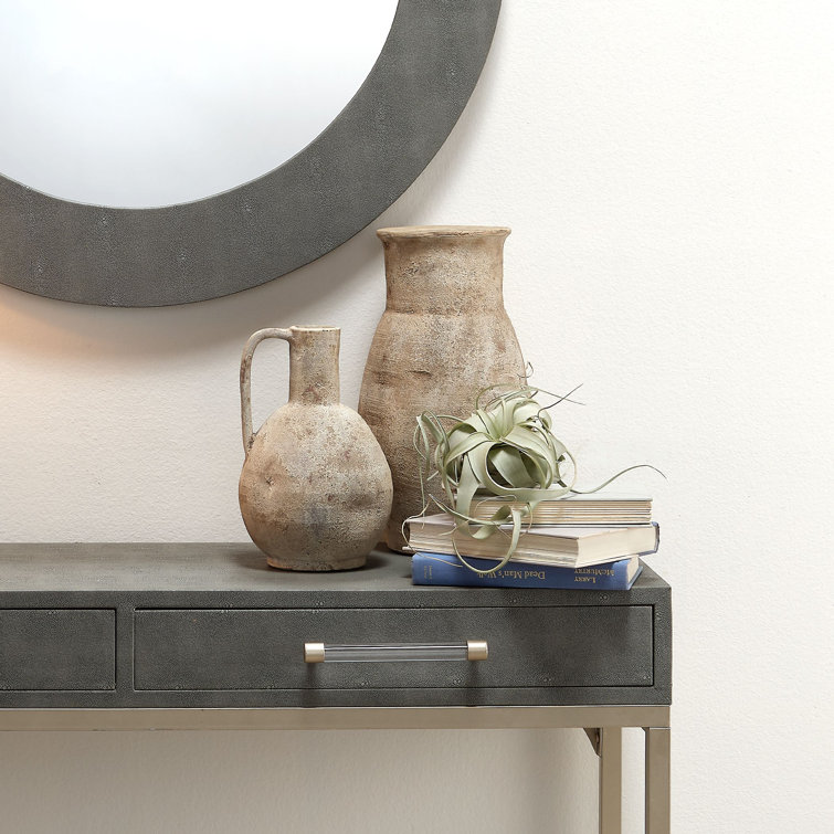 Handcrafted Hazelnut Ceramic Decorative Table Vase