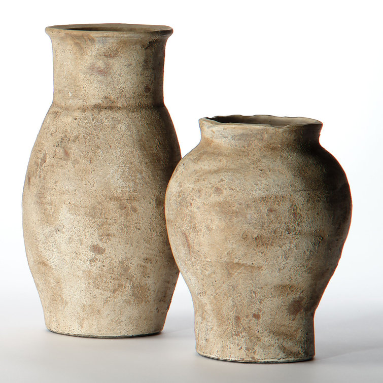 Handcrafted Hazelnut Ceramic Decorative Table Vase