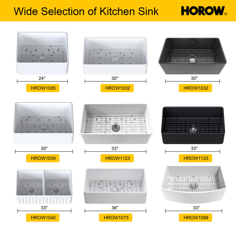 Hadley 30" White Fireclay Farmhouse Kitchen Sink with Accessories