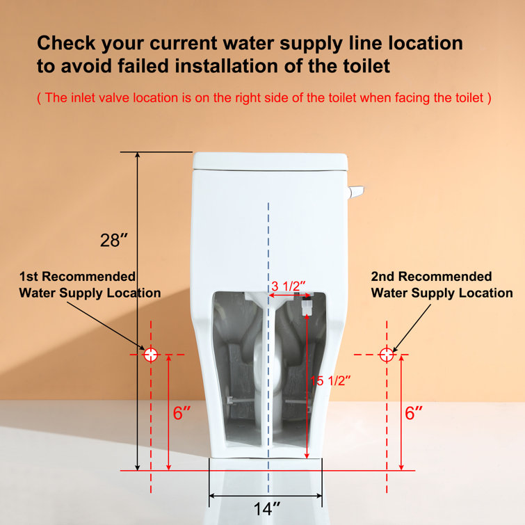 White Ceramic Elongated Dual Flush One-Piece Toilet