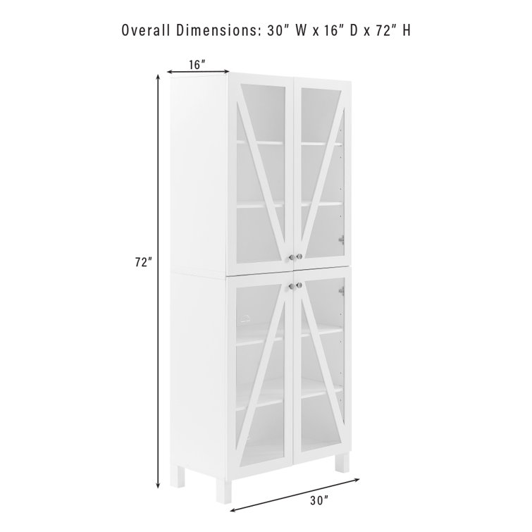 Navy Tall Freestanding Storage Pantry with Adjustable Shelving