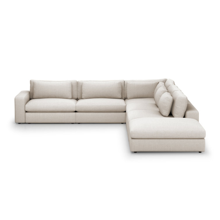 Cresswell Essence Natural 5-Piece Corner Sectional Sofa with Ottoman